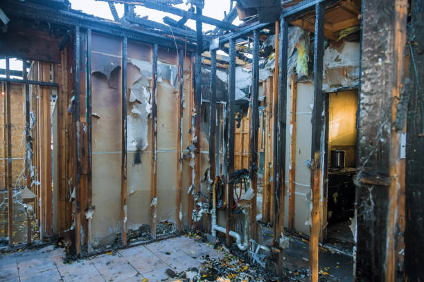 Professional Emergency Fire Damage Restoration technician working in Blackwood, NJ